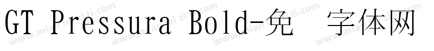 GT Pressura Bold字体转换